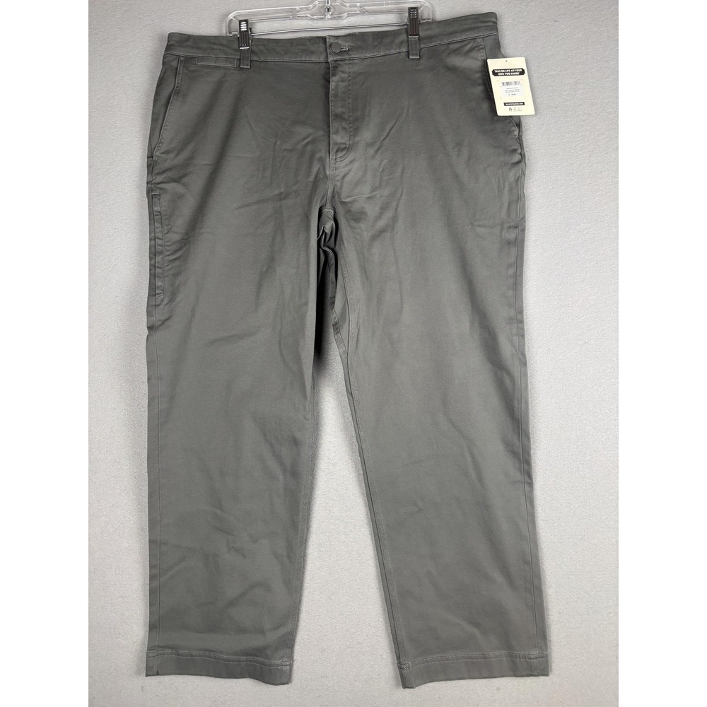 Duluth Trading Co Pants Mens 42x30 Gray DuluthFlex Ballroom Khaki Standard Fit